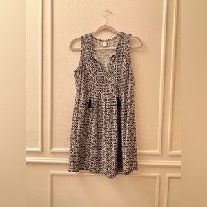 Old Navy Black and White Patterned Mini Dress